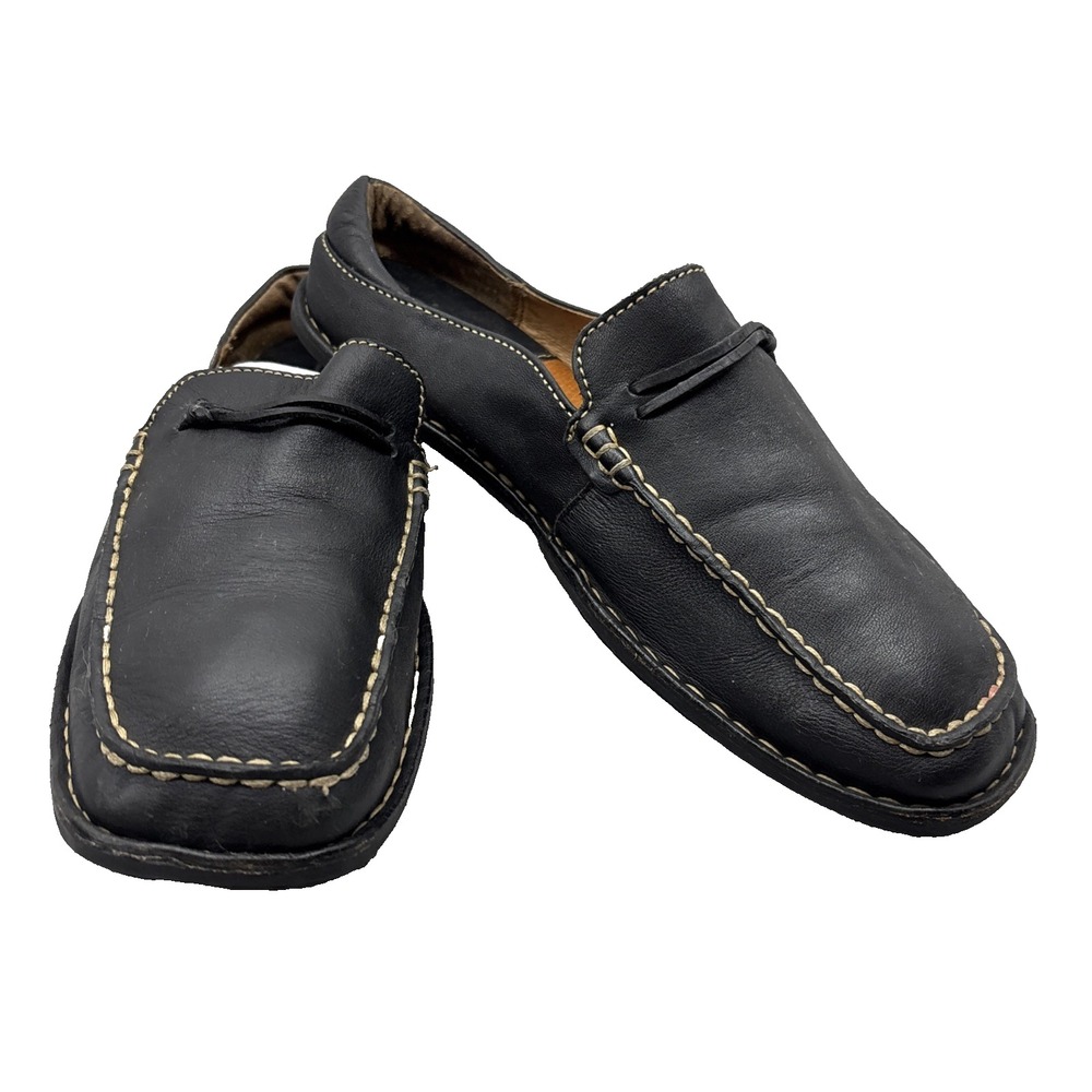 Born Loafers Men Black Leather Casual US 8.5